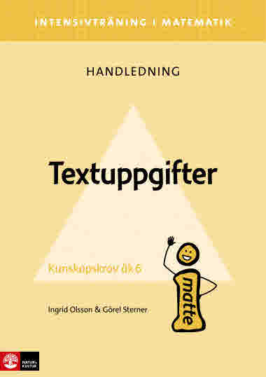 Intensivträning i matematik: Textuppgifter Handledning